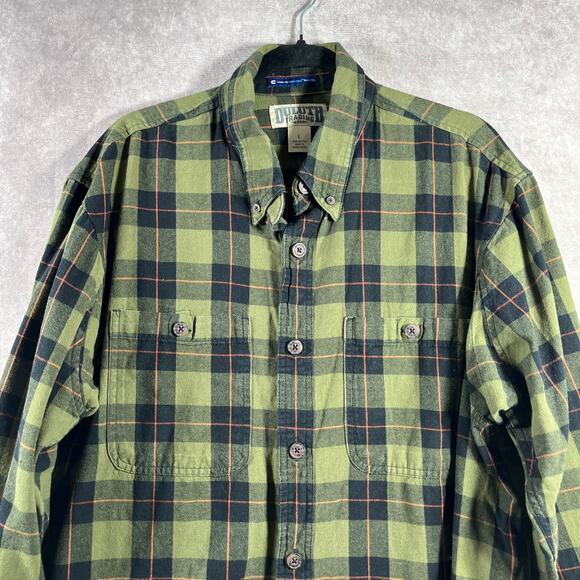 Duluth‎ Trading Co. Magnet Free Swingin' Flannel Relaxed Fit Shirt Mens Large - Picture 2 of 8